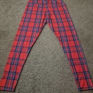 Canah - Red Plaid Leggings Sz 4 thru 14 (S-XL)
